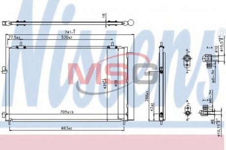 Конденсер TY RAV 4(12-)2.0 D4D(+)[OE 8846042110] NISSENS 940349 (фото 1)