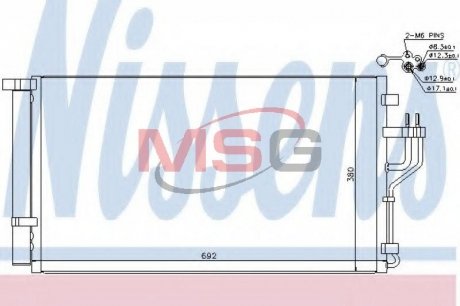 Конденсер HY ix35(09-)1.6 GDI(+)[OE 976062Y500] NISSENS 940351