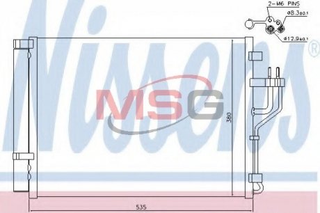 Конденсер HY ix35(09-)1.7 CRDI(+)[OE 976062Y000] NISSENS 940353