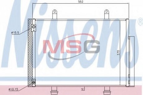 Конденсер SZ SWIFT(10-)1.2 i 16V(+)[OE 9531071L00] NISSENS 940356