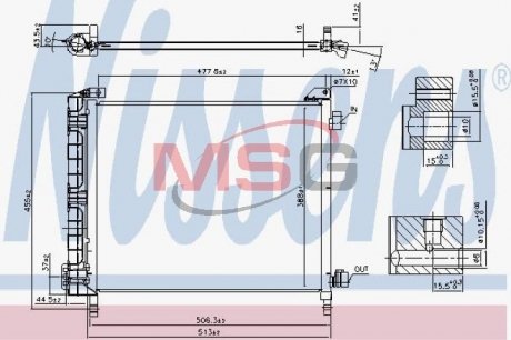 Конденсер NS MICRA/MARCH K13(10-)1.2 i 12V[OE 92101-1HC1B] NISSENS 940372