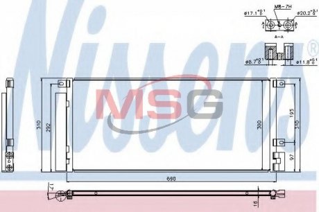 Конденсер CT/GMC TRAX(13-)1.4 i 16V TURBO(+)[OE 1850273] NISSENS 940388 (фото 1)