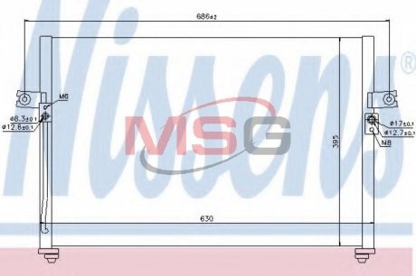 Конденсер HY GRACE(93-)2.4(+)[OE 97606-4A000] NISSENS 94038