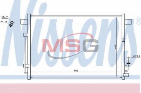 Конденсер кондиціонера NISSENS 940403