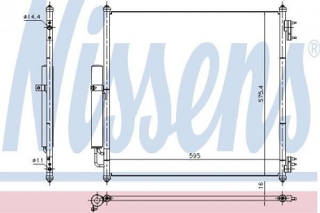 Конденсер RANGE ROVER IV (LG) (12-) 4.4 TD NISSENS 940408