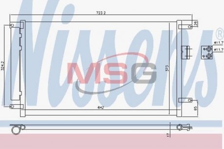 Конденсер CT/GMC EPICA(06-)1.8 i 16V(+)[OE 96992839] NISSENS 940424 (фото 1)