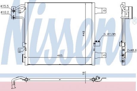 Конденсер JP WRANGLER(07-)2.8 CRD(+)[OE 55056631AA] NISSENS 940441