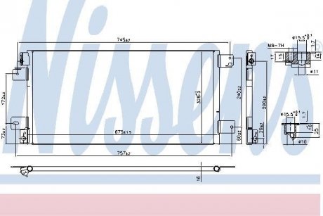 Конденсер DODGE AVANGER III (07-) 2.0 CRDi NISSENS 940460