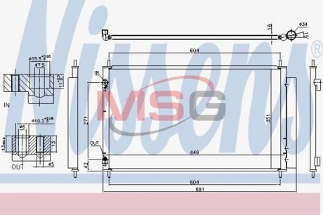 Конденсер TOYOTA YARIS / ECHO III (#P130) (10-) 1.5 HYBRID NISSENS 940489