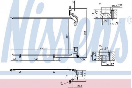 Конденсер FORD FIESTA VI (CCN) (12-) 1.6 EcoBoost NISSENS 940515