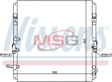 Радіатор кондиціонера 4.7MPI 32V, 4.2TD 12V TOYOTA Land Cruiser 100 98-07 NISSENS 94053 (фото 1)