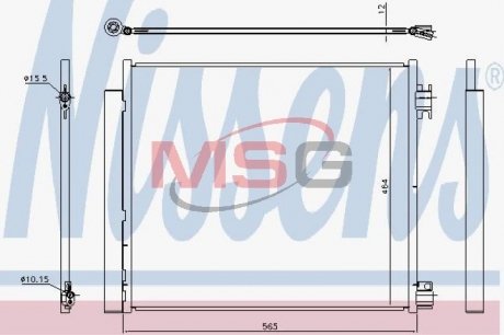 Конденсер NISSAN QASHQAI (J11) (13-) 1.6 dCi NISSENS 940546 (фото 1)