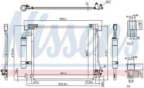 Конденсер NISSAN PULSAR (C13) (14-) 1.5 dCi NISSENS 940555