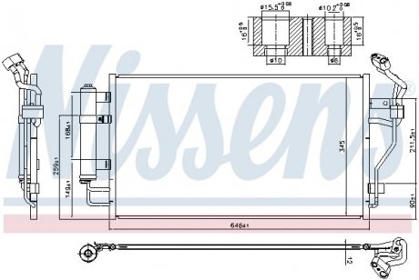 Радіатор кондиціонера NISSENS 940583