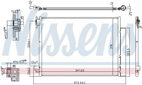 Конденсер RENAULT TWINGO III (14-) 0.9 TCE NISSENS 940593