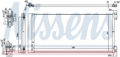 Конденсер OPEL VIVARO/RENAULT TRAFFIC (16-) 1.6 D NISSENS 940596