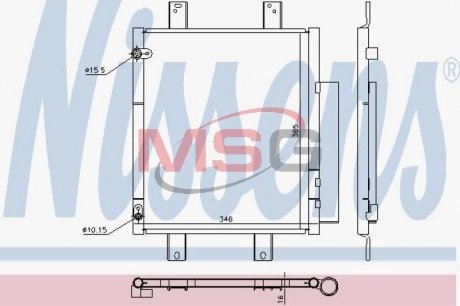 Конденсер DAIHATSU SIRION (M3_) (04-) 1.5 i 16V NISSENS 940612