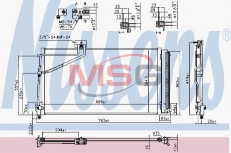 Конденсер MERCEDES SLK-CLASS W 171 (04-) SLK 280 NISSENS 940657