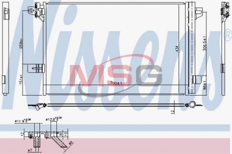 Конденсер кондиціонера NISSENS 940732