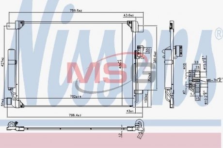 Конденсер NISSAN NAVARA III (D23) (14-) 2.3 dCi NISSENS 940786