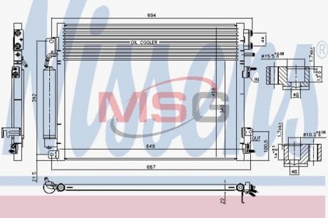 Конденсер DODGE MAGNUM (04-) 2.7 i V6 24V NISSENS 941084