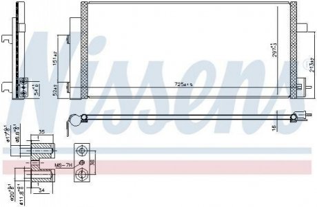 Радіатор кондиціонера NISSENS 941086
