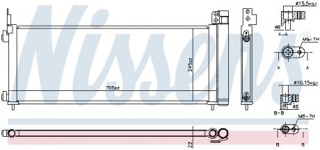 Конденсер TOYOTA RAV 4 IV (#A40) (12-) 2.5 HYBRID NISSENS 941179 (фото 1)