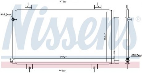 Конденсер HONDA CIVIC X (FC) 4 DOORS (16-) 1.6 i-DTEC NISSENS 941180