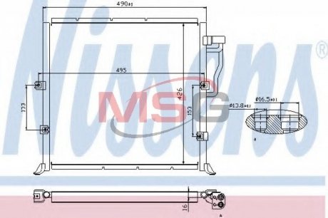 Конденсер B6(E36)2.8 i(+)[OE 6453.8.373.004] NISSENS 94157