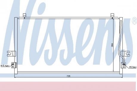 Конденсер NS MAXIMA QX(94-)2.0 i V6 24V(+)[OE 92110-0L710] NISSENS 94297 (фото 1)