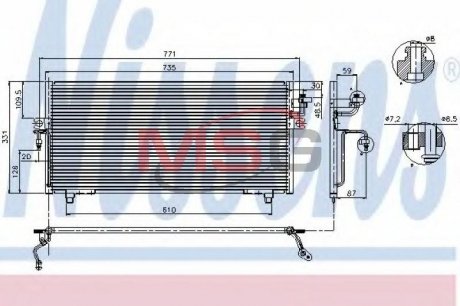 Конденсер NS PRIMERA P11(96-)1.6 i 16V(+)[OE 92110-2F000] NISSENS 94299