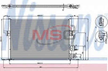 Конденсер FD COUGAR(98-)2.0 i 16V(+)[OE 1038778] NISSENS 94308