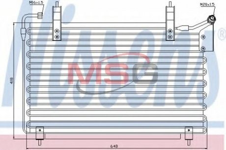 Конденсер DAIMLER X300(94-)3.2(+)[OE MNA7390AA] NISSENS 94399