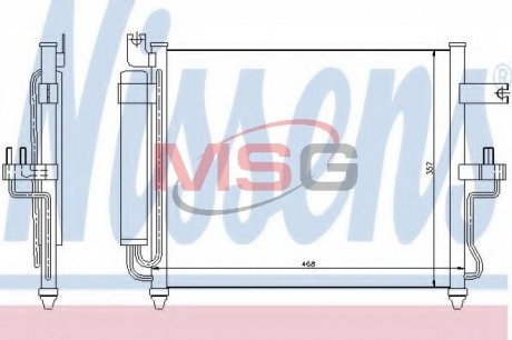 Конденсер HY ACCENT(99-)1.3 i(+)[OE 97606-25600] NISSENS 94452