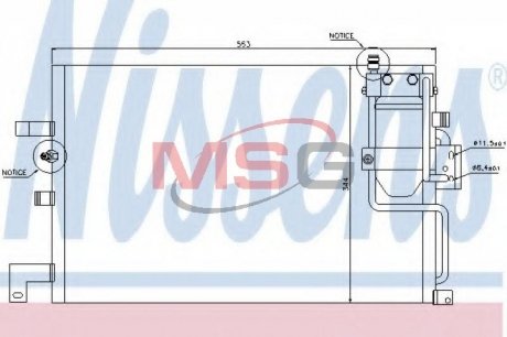 Конденсер SAAB 9-3(98-)2.0 i 16V(+)[OE 47 58 637] NISSENS 94504