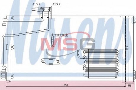 Конденсер MB C W 203(00-)C 200 CDI(+)[OE 203 500 13 54] NISSENS 94545