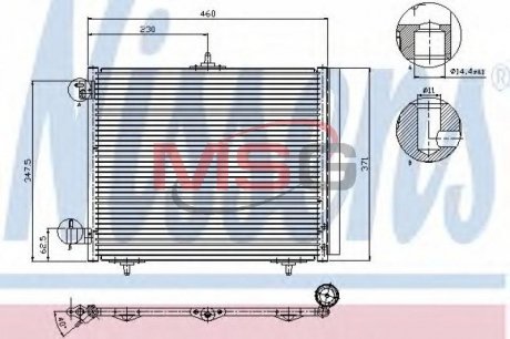 Конденсор NISSENS 94595 (фото 1)