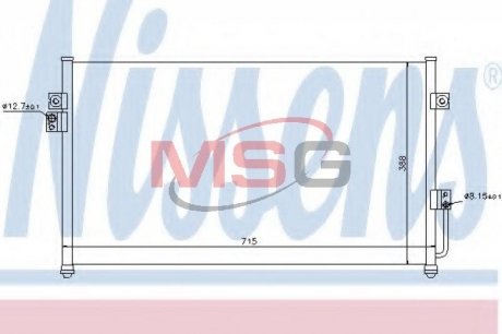 Конденсер HY TERRACAN(01-)2.5 TCI(+)[OE 97606-H1000] NISSENS 94634