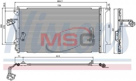 Радіатор кондиціонера NISSENS 94667