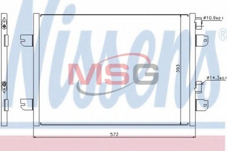 Конденсер RN LOGAN I(04-)1.5 dCi(+)[OE 82 00 182 361] NISSENS 94673