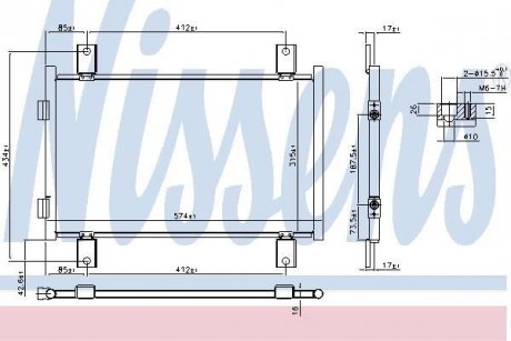 Радіатор кондиціонера 2.8TD 8V, 2.8JTD 8V, 2.0JTD 8V FIAT Ducato 02-06; PEUGEOT Boxer 02-06; CITROEN Jumper 02-06 NISSENS 94712 (фото 1)