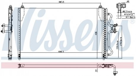 Конденсер FD MAVERICK(02-)2.0 i 16V(+)[OE 4419063] NISSENS 94731