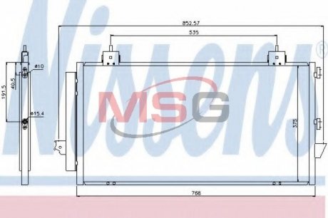 Конденсатор кондиціонера TOYOTA RAV 4 II (00-) (вир-во) NISSENS 94741