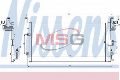 Радіатор кондиціонера HYUNDAI SONATA/KIA MAGENTIS 01>09/05 (вир-во) NISSENS 94775 (фото 1)