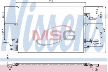 Конденсер FD MONDEO III(00-)1.8 i 16V(+)[OE 1222758] NISSENS 94777