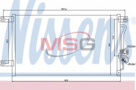 Конденсер MT L 200(96-)2.4 i 16V(+)[OE MR 360415] NISSENS 94790