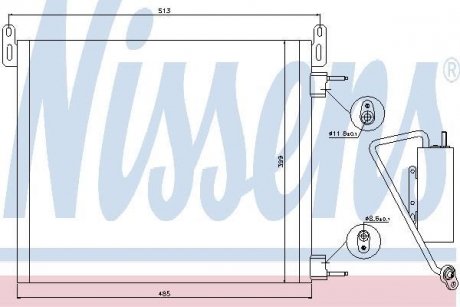 Конденсер кондиціонера NISSENS 94805