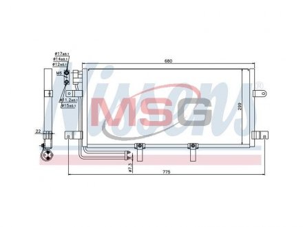 Конденсер VW TRANSPORTER T4(90-)1.9 TD(+)[OE 7D0.820.413] NISSENS 94834