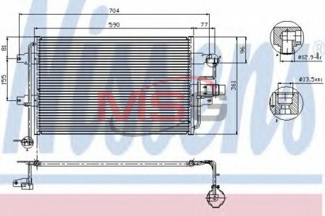 Радіатор кондиціонера NISSENS 94838