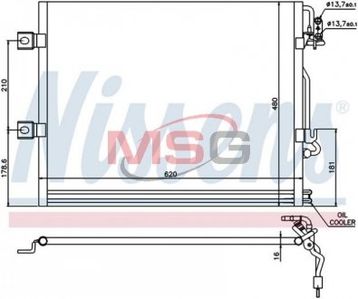 Конденсер MB CL W 216(05-)CL 500(+)[OE 221 500 05 54] NISSENS 94858